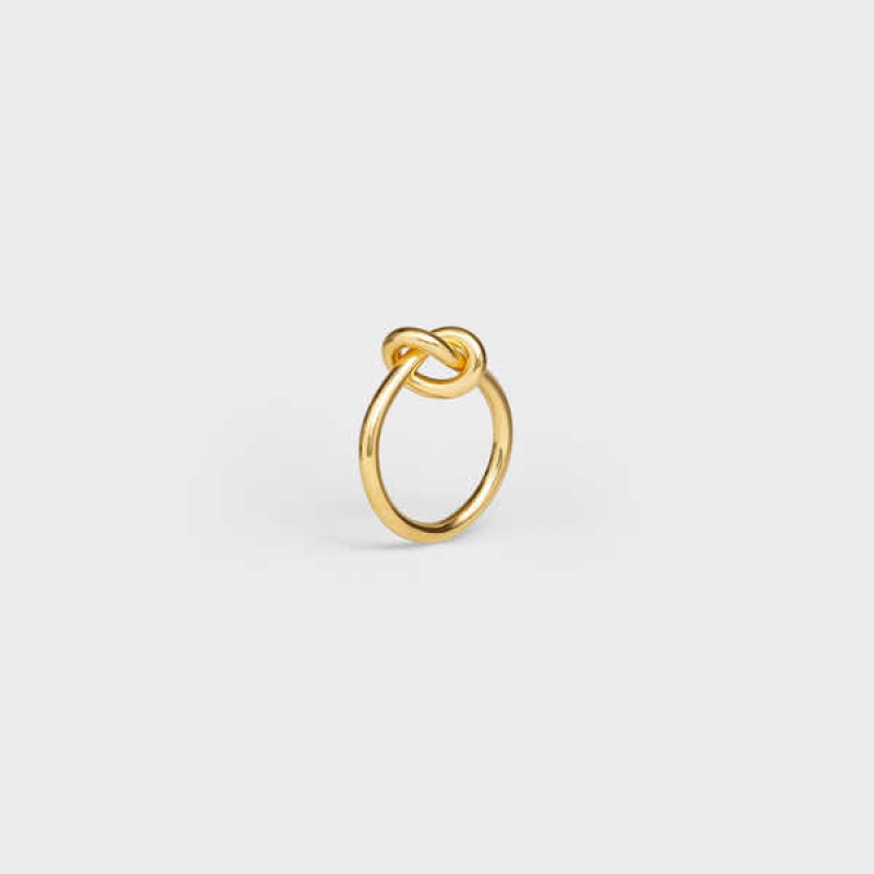 Gold Celine Knot in Brass with Gold finish Rings | CL-592195