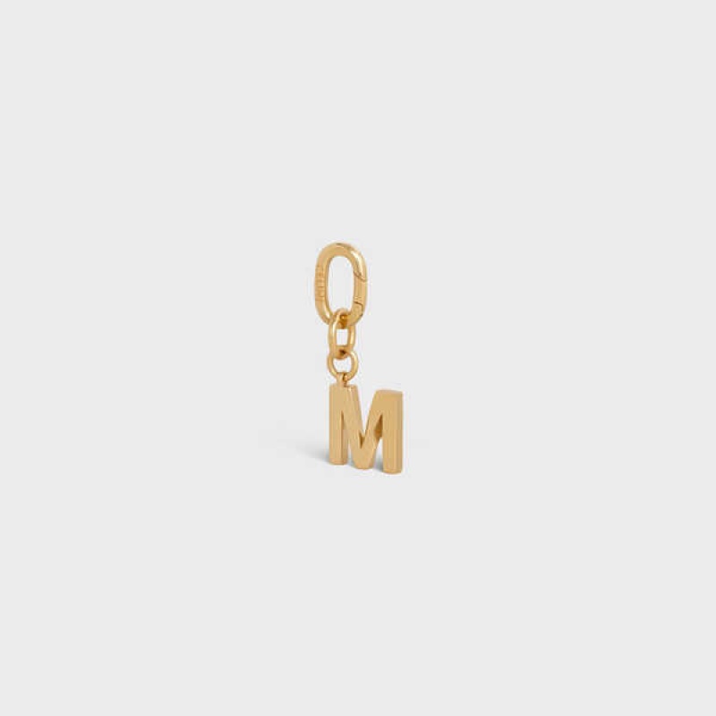 Gold Celine M CHARM in Brass Leather Goods Accessories | CL-592932