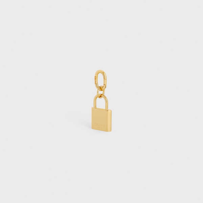 Gold Celine PADLOCK CHARM in Brass Leather Goods Accessories | CL-592921