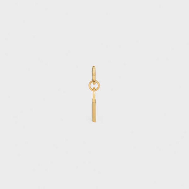 Gold Celine PADLOCK CHARM in Brass Leather Goods Accessories | CL-592921