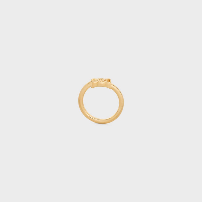 Gold Celine Triomphe Asymmetric in Brass with Gold Finish Rings | CL-592182