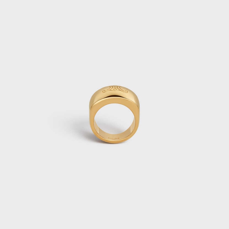 Gold Celine Triomphe Bold in Brass with Gold Finish Rings | CL-592193