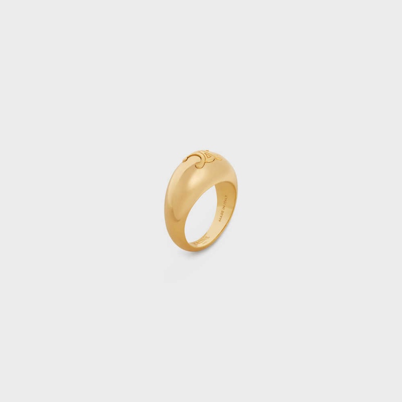 Gold Celine Triomphe Bold in Brass with Gold Finish Rings | CL-592190