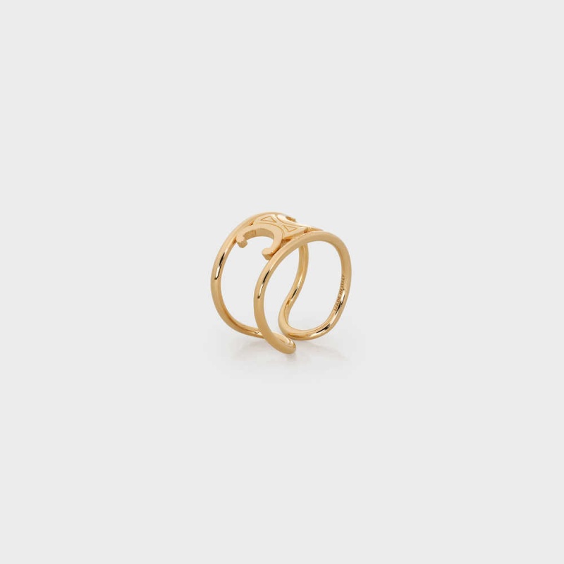 Gold Celine Triomphe in Brass with Gold Finish Rings | CL-592187