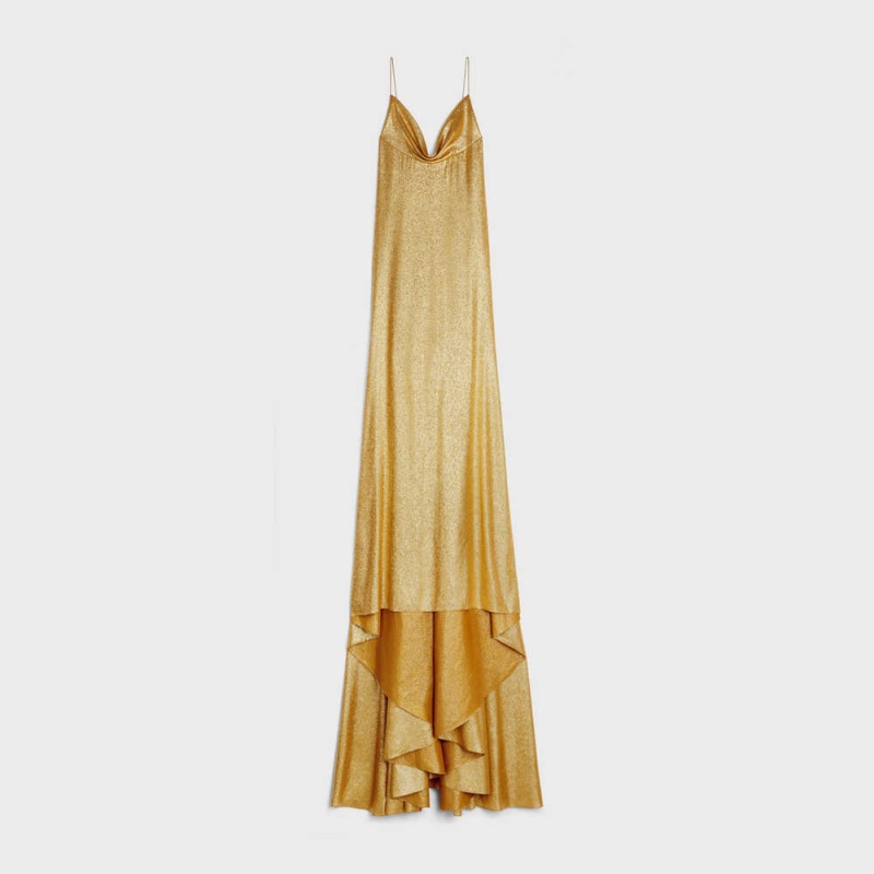 Gold Celine lingerie in crepe lamé Dresses | CL-592864