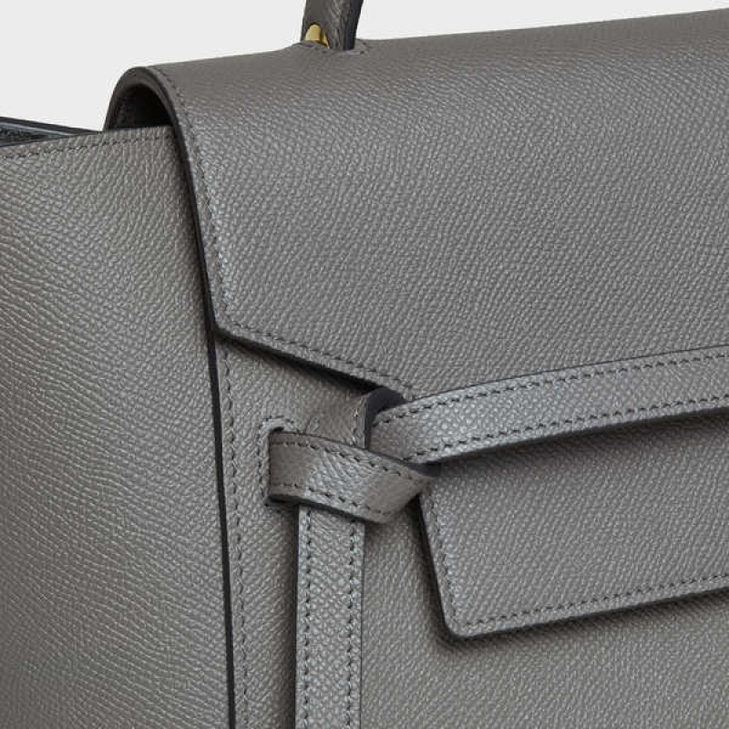 Grey Celine Mini in grained calfskin Belt Bag | CL-593065