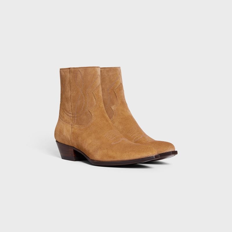 Havana Celine ZIPPED WESTERN in Suede Calfskin Boots | CL-591873