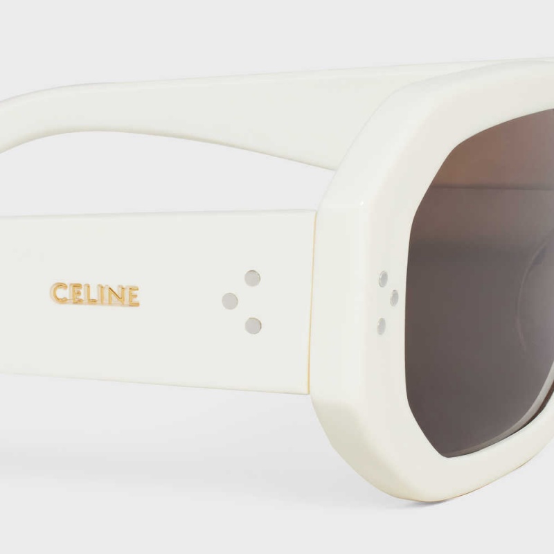 Ivory Celine Square S255 in Acetate Sunglasses | CL-592404