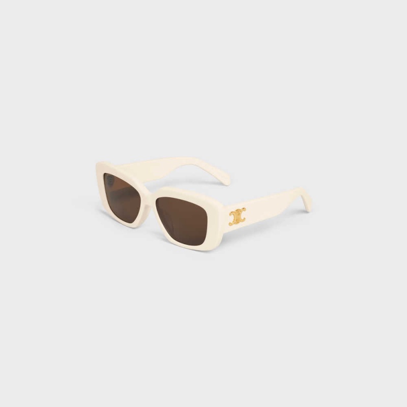 Ivory Celine Triomphe 04 in Acetate Sunglasses | CL-592395