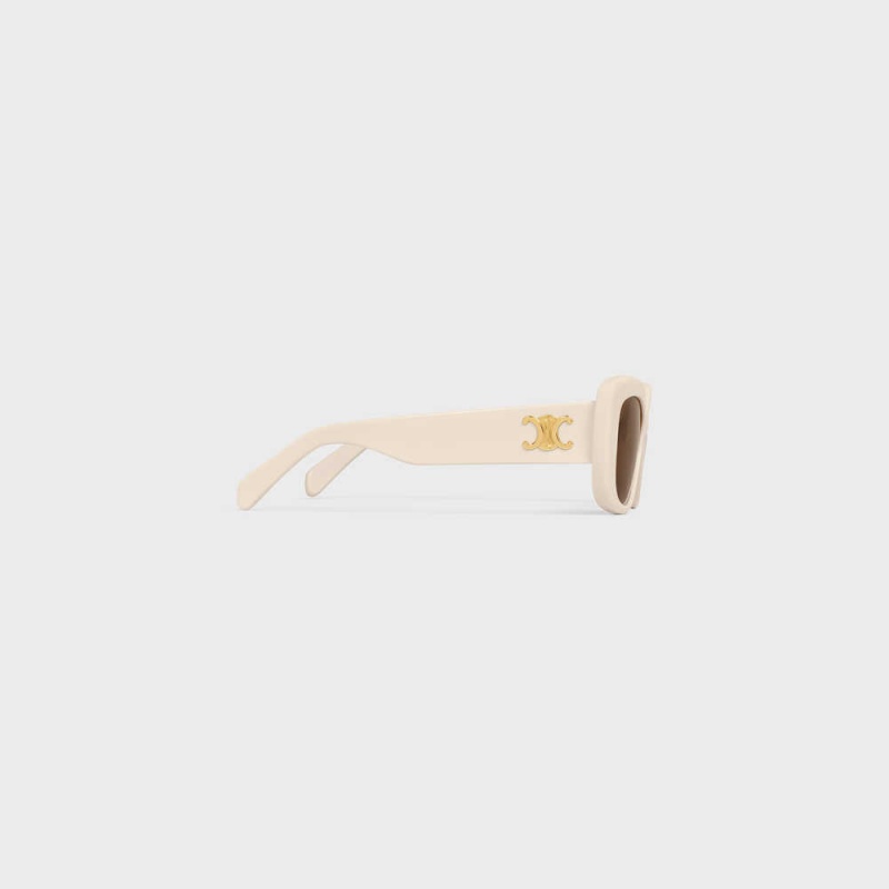 Ivory Celine Triomphe 04 in Acetate Sunglasses | CL-592395