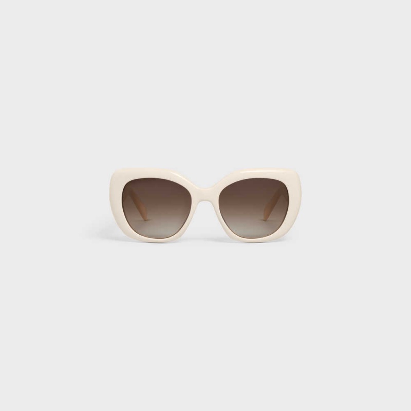 Ivory Celine Triomphe 06 in Acetate Sunglasses | CL-592407