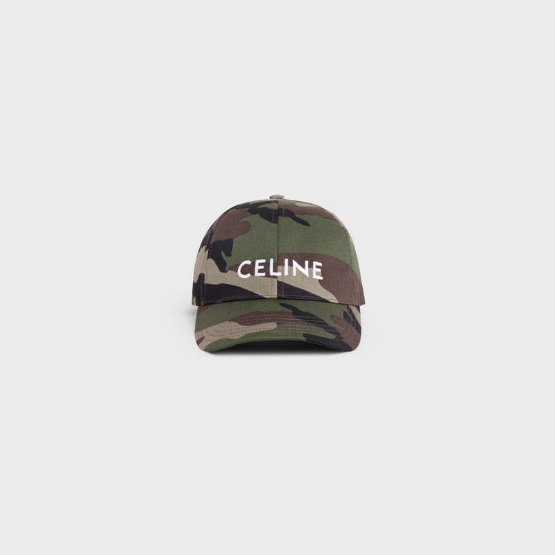 KAKI MILITAIRE Celine BASEBALL IN COTTON Cap | CL-591693