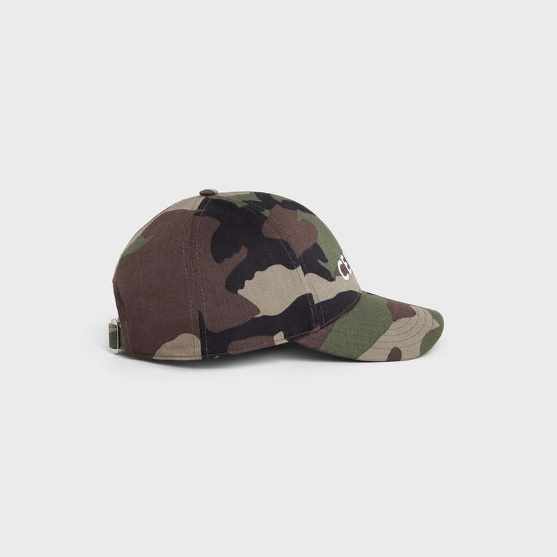 KAKI MILITAIRE Celine BASEBALL IN COTTON Cap | CL-591693