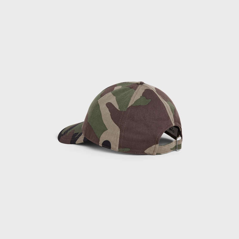 KAKI MILITAIRE Celine BASEBALL IN COTTON Cap | CL-591693