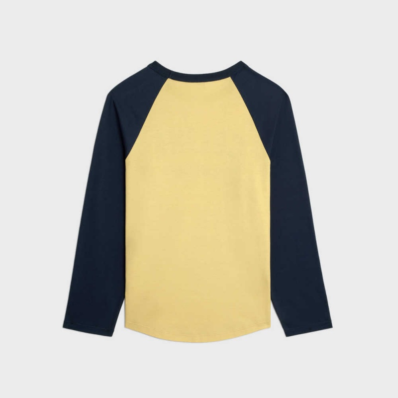 LEMON PIE / BLEU NUIT Celine california 70 s in cotton jersey T-shirts | CL-592811