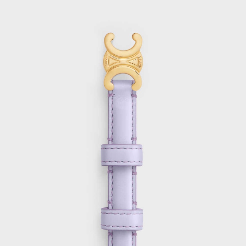 Light Lavender Celine TEEN TRIOMPHE in Taurillon Leather Belts | CL-592473