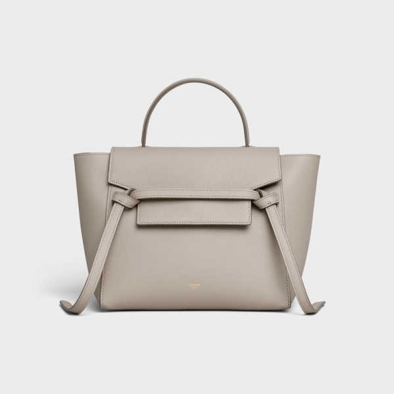 Light taupe Celine Micro in grained calfskin Belt Bag | CL-593063