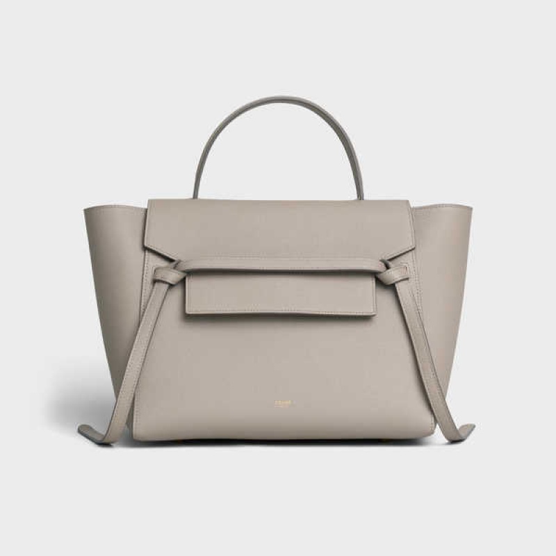 Light taupe Celine Mini in grained calfskin Belt Bag | CL-593066