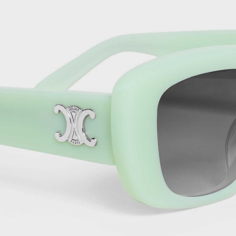 Milky Green Celine Triomphe 04 in Acetate Sunglasses | CL-592393