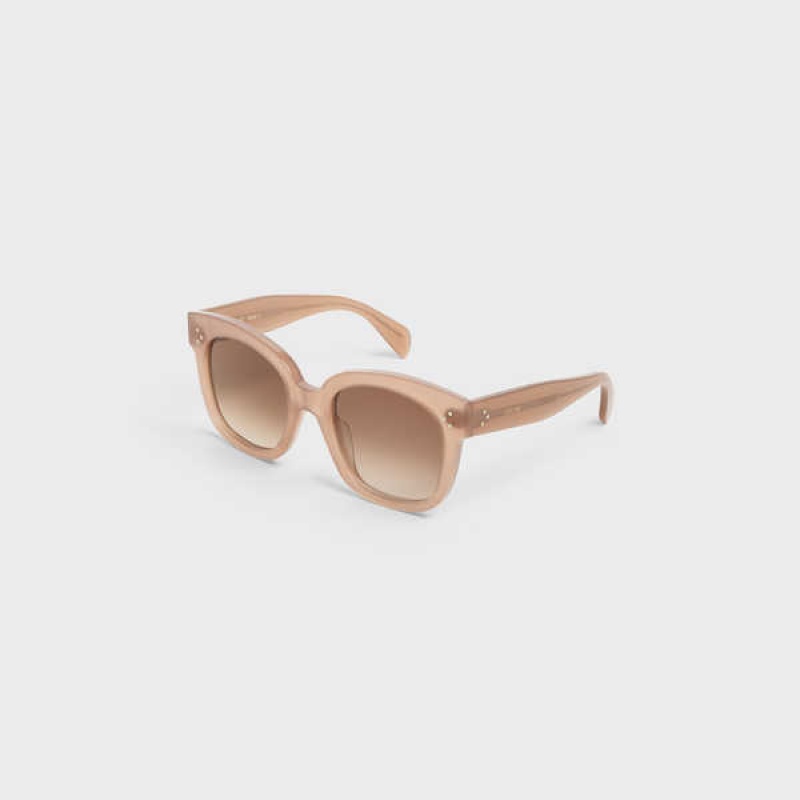 Milky Hazelnut Celine Oversized S002 in Acetate Sunglasses | CL-592439