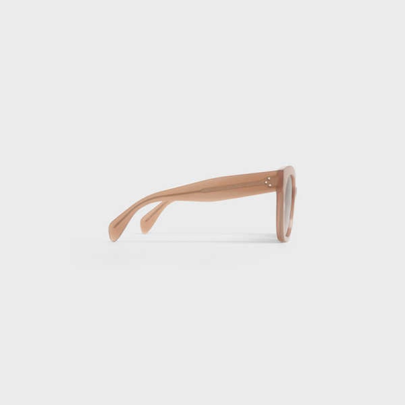 Milky Hazelnut Celine Oversized S002 in Acetate Sunglasses | CL-592439