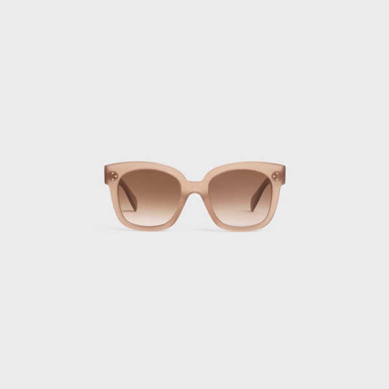 Milky Hazelnut Celine Oversized S002 in Acetate Sunglasses | CL-592439