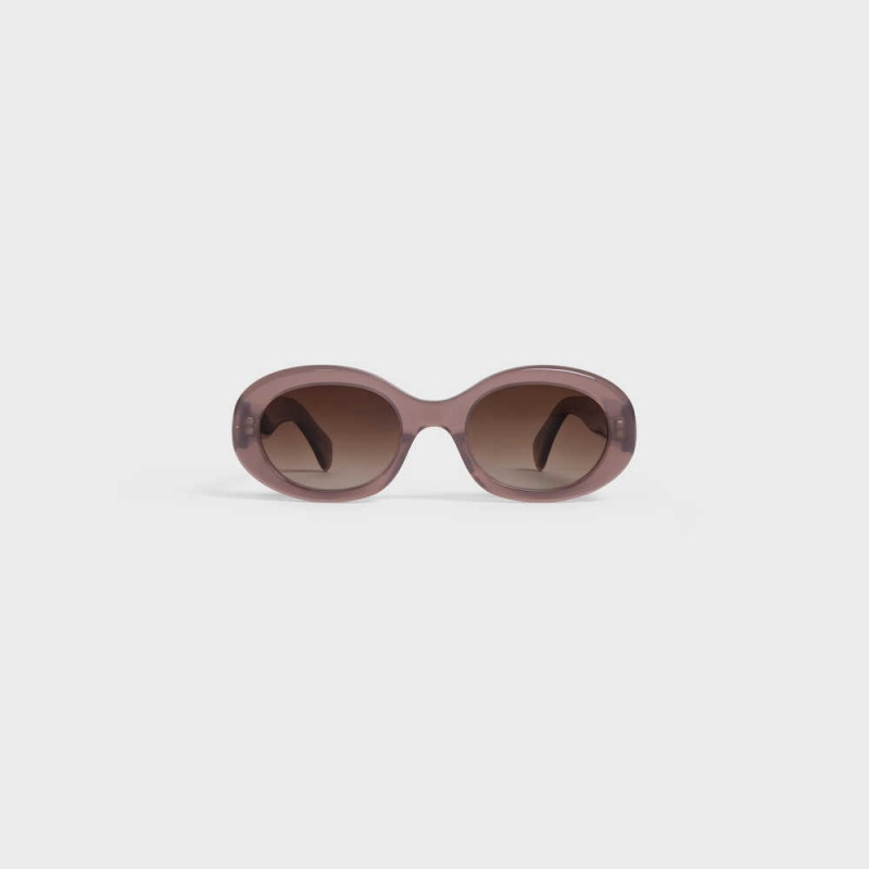 Milky Hazelnut Celine Triomphe 01 in Acetate Sunglasses | CL-592382