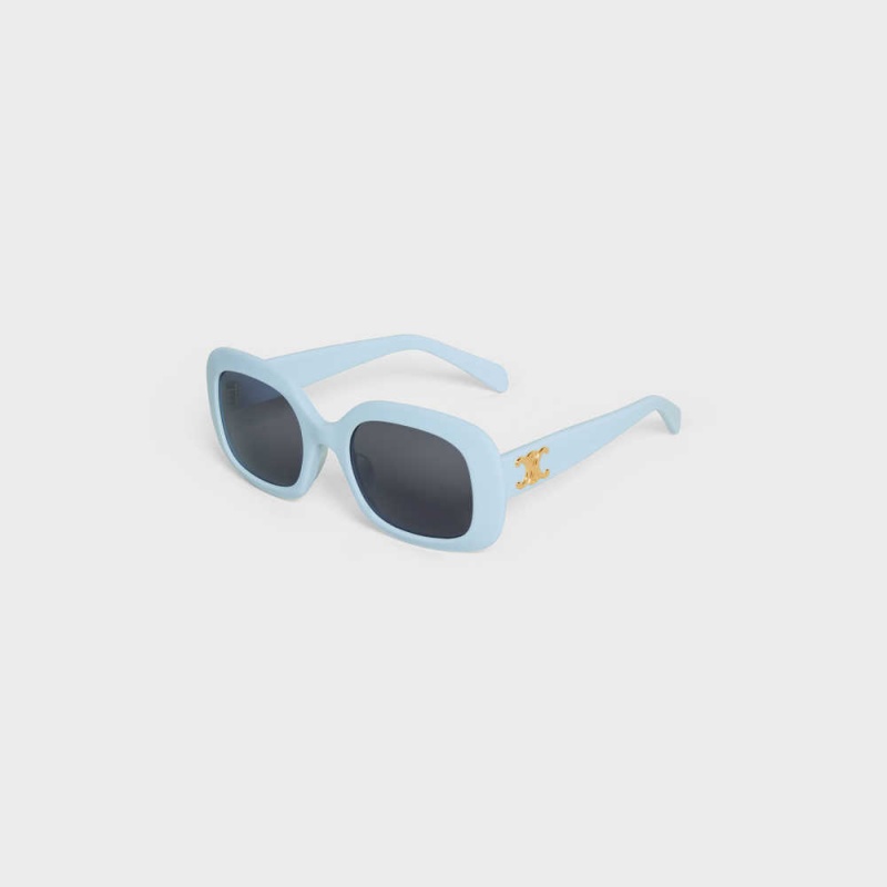 Milky Light Blue Celine Triomphe 10 in Acetate Sunglasses | CL-592398