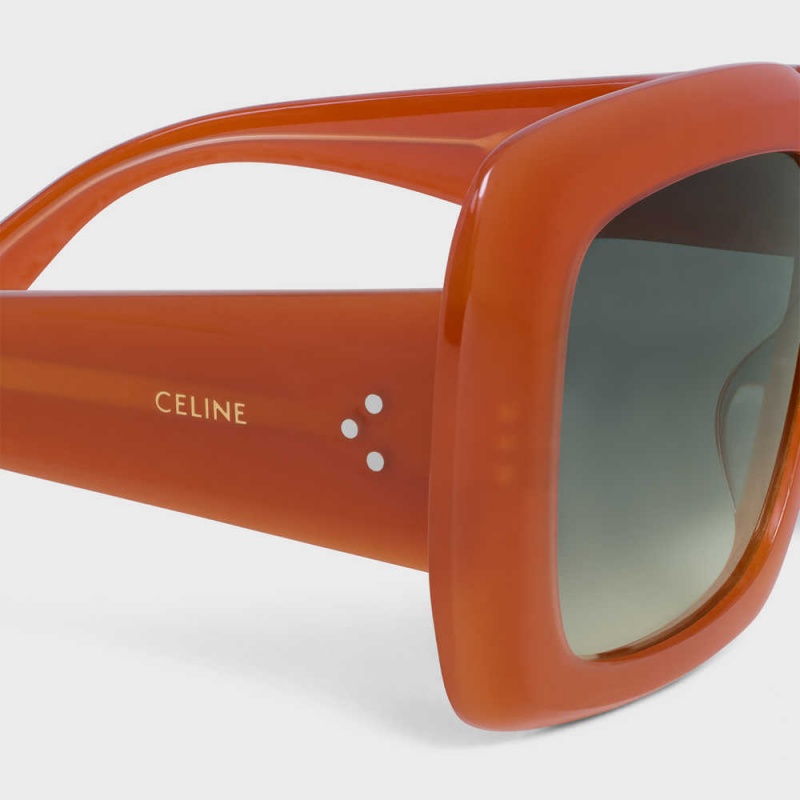 Milky Rust Celine Square S263 in Acetate Sunglasses | CL-592375