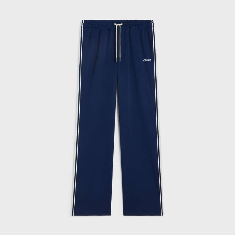 NAVY/OFF WHITE Celine Tracksuit in double face jersey Pants | CL-592037