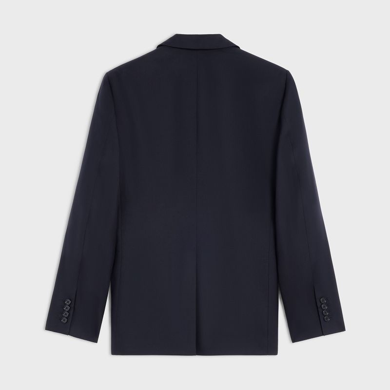 Navy Celine CLASSIC IN WOOL GABARDINE Jackets | CL-591982