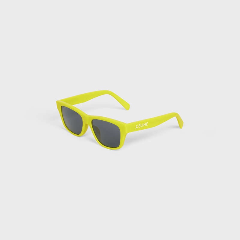 Neon Yellow Celine Monochroms 05 in Acetate Sunglasses | CL-591747