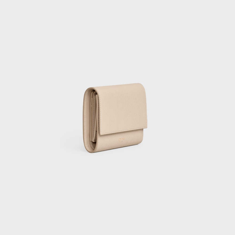 Nude Celine Small trifold in Grained calfskin Wallets | CL-593006