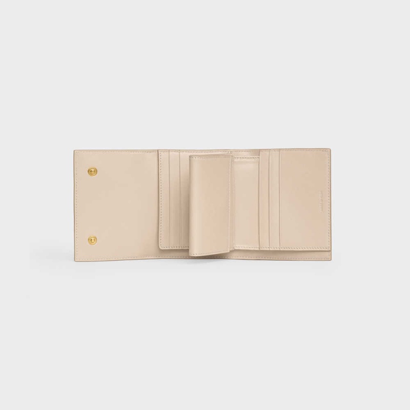 Nude Celine Small trifold in Grained calfskin Wallets | CL-593006