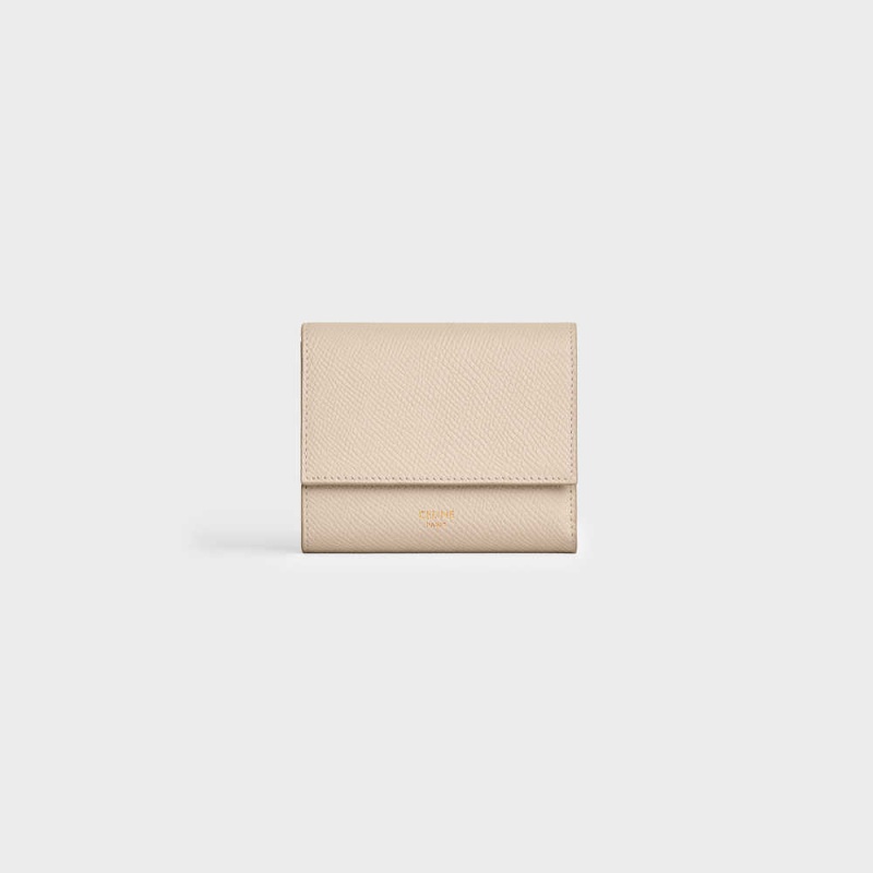 Nude Celine Small trifold in Grained calfskin Wallets | CL-593006