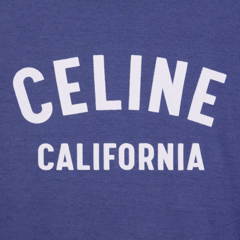 OBSCURE BLUE / LIGHT BLUE / CR Celine california 70 s in cotton jersey T-shirts | CL-592774