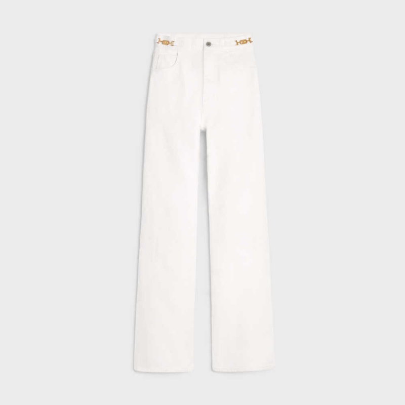 OPTIC WHITE WASH Celine Jane flared jeans in optic wash denim Pants | CL-592722