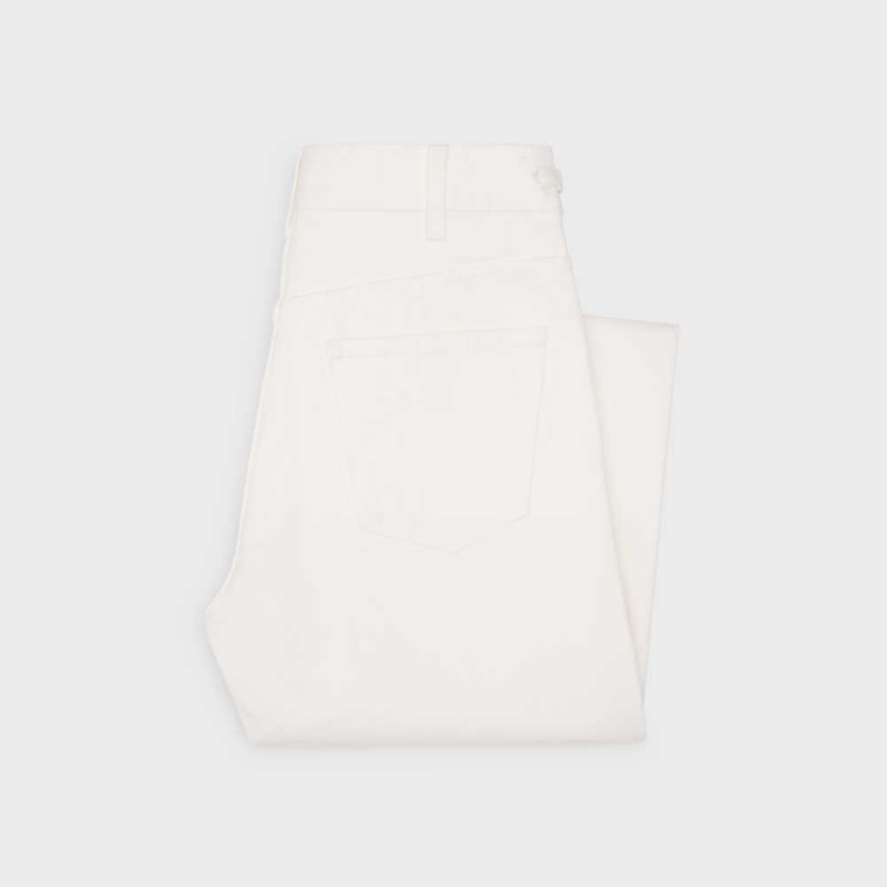 OPTIC WHITE WASH Celine POLLY JEANS IN OPTIC WASH DENIM Pants | CL-592712