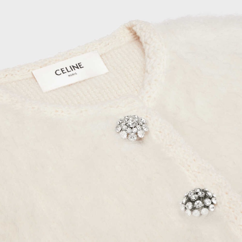 Off White Celine Cardigan in brushed mohair Knitwear | CL-592699