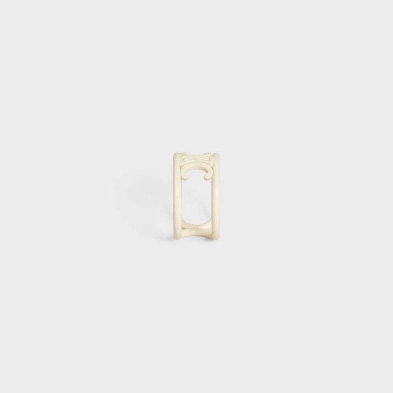 Off White Celine Triomphe in Varnished Brass Rings | CL-592185