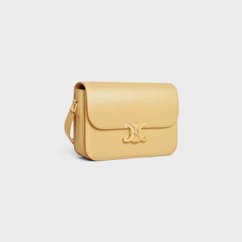 POLLEN Celine Classique Bag in shiny calfskin Triomphe | CL-593188