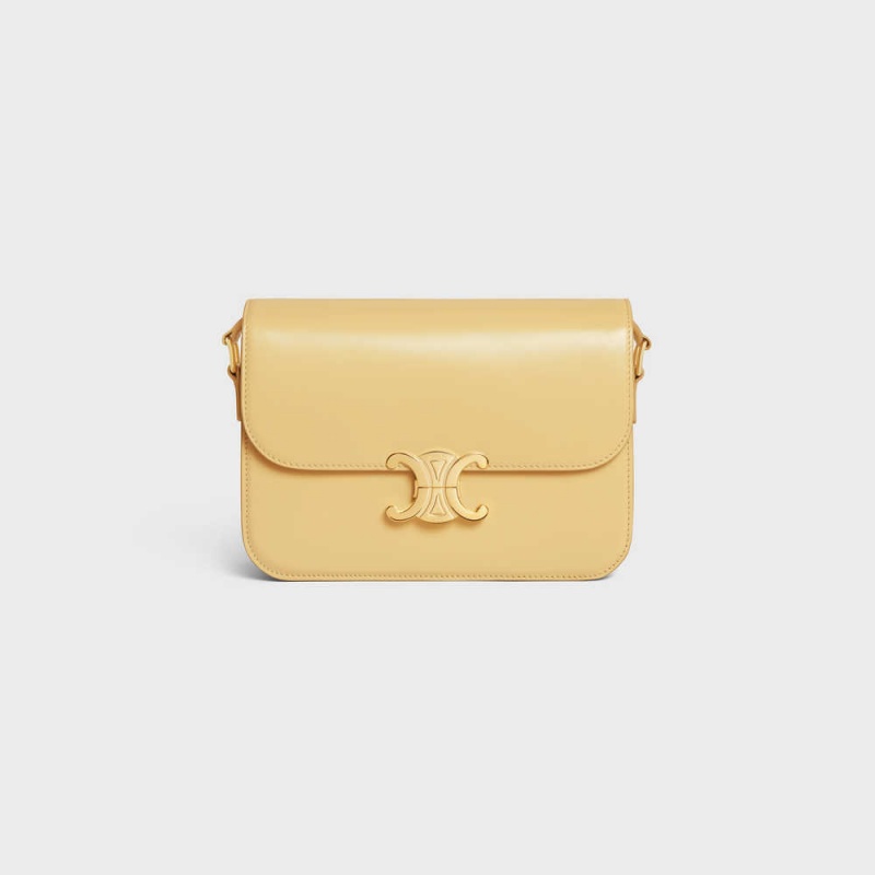 POLLEN Celine Classique Bag in shiny calfskin Triomphe | CL-593188