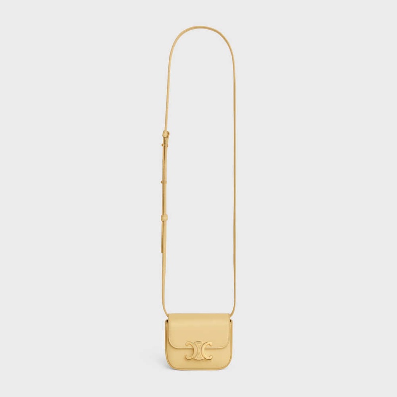 POLLEN Celine TRIOMPHE in Shiny calfskin Mini Bags | CL-593014