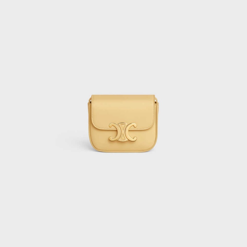 POLLEN Celine TRIOMPHE in Shiny calfskin Mini Bags | CL-593014