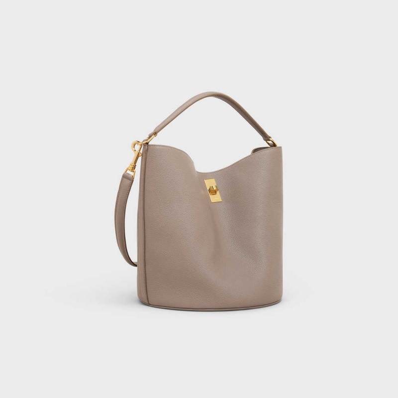 Pebble Celine Bucket Bag in Supple Grained Calfskin 16 | CL-593257