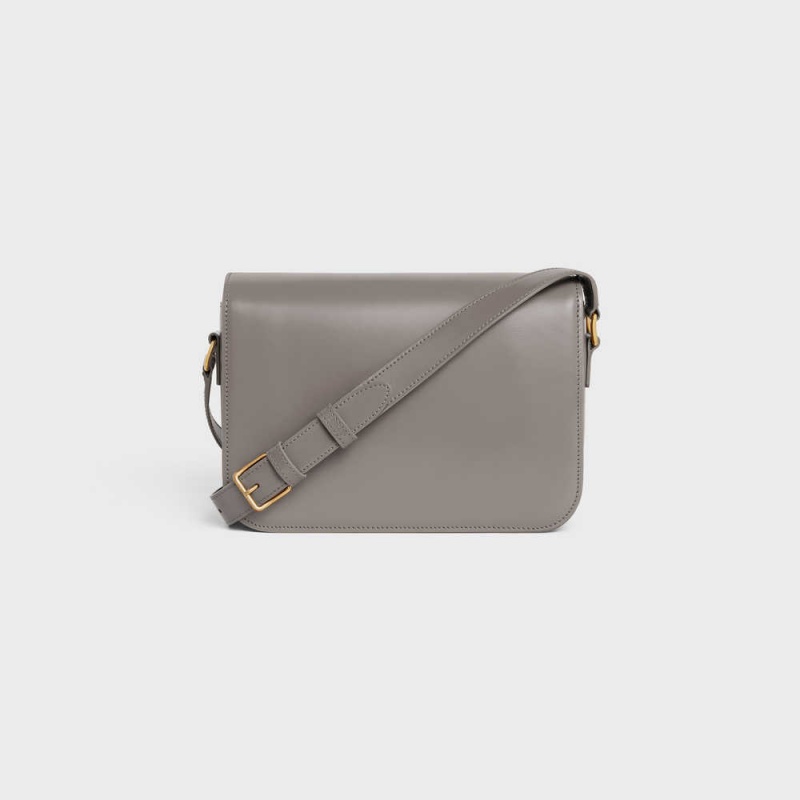 Pebble Celine Classique Bag in shiny calfskin Triomphe | CL-593186