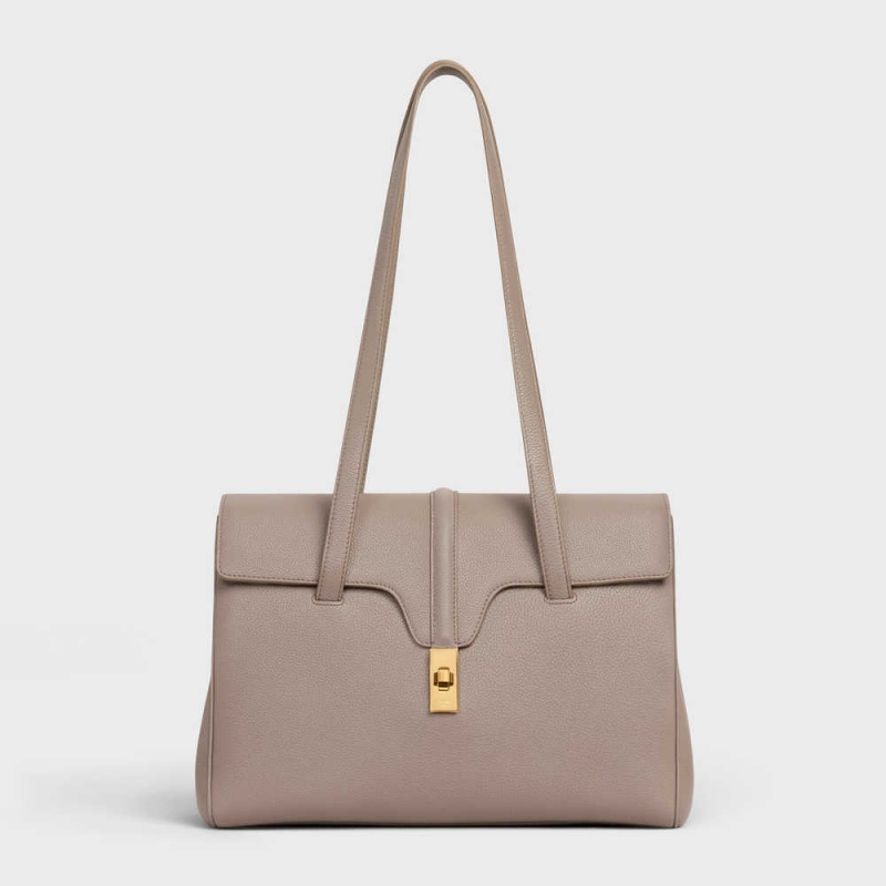 Pebble Celine Medium Soft Bag in Supple Grained Calfskin 16 | CL-593265