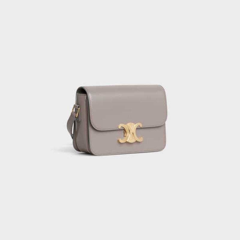 Pebble Celine Teen Bag in shiny calfskin Triomphe | CL-593199