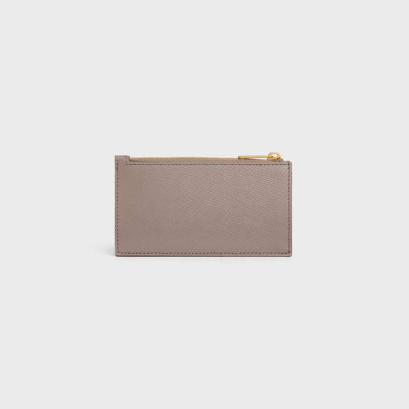 Pebble Celine ZIPPED COMPACT ESSENTIALS in Grained Calfskin Card Holders | CL-591811