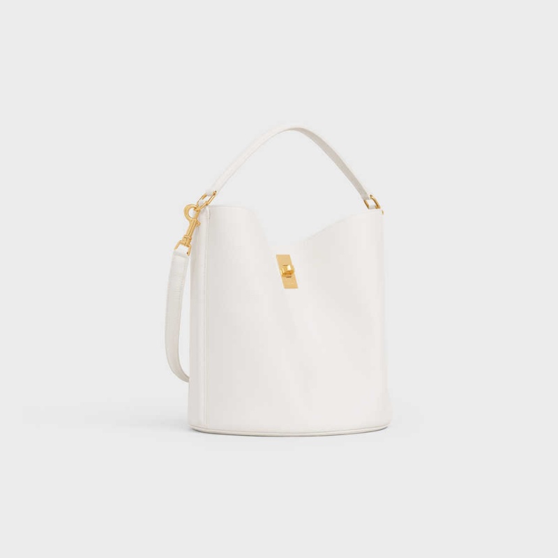 RICE Celine Bucket Bag in Supple Grained Calfskin 16 | CL-593258